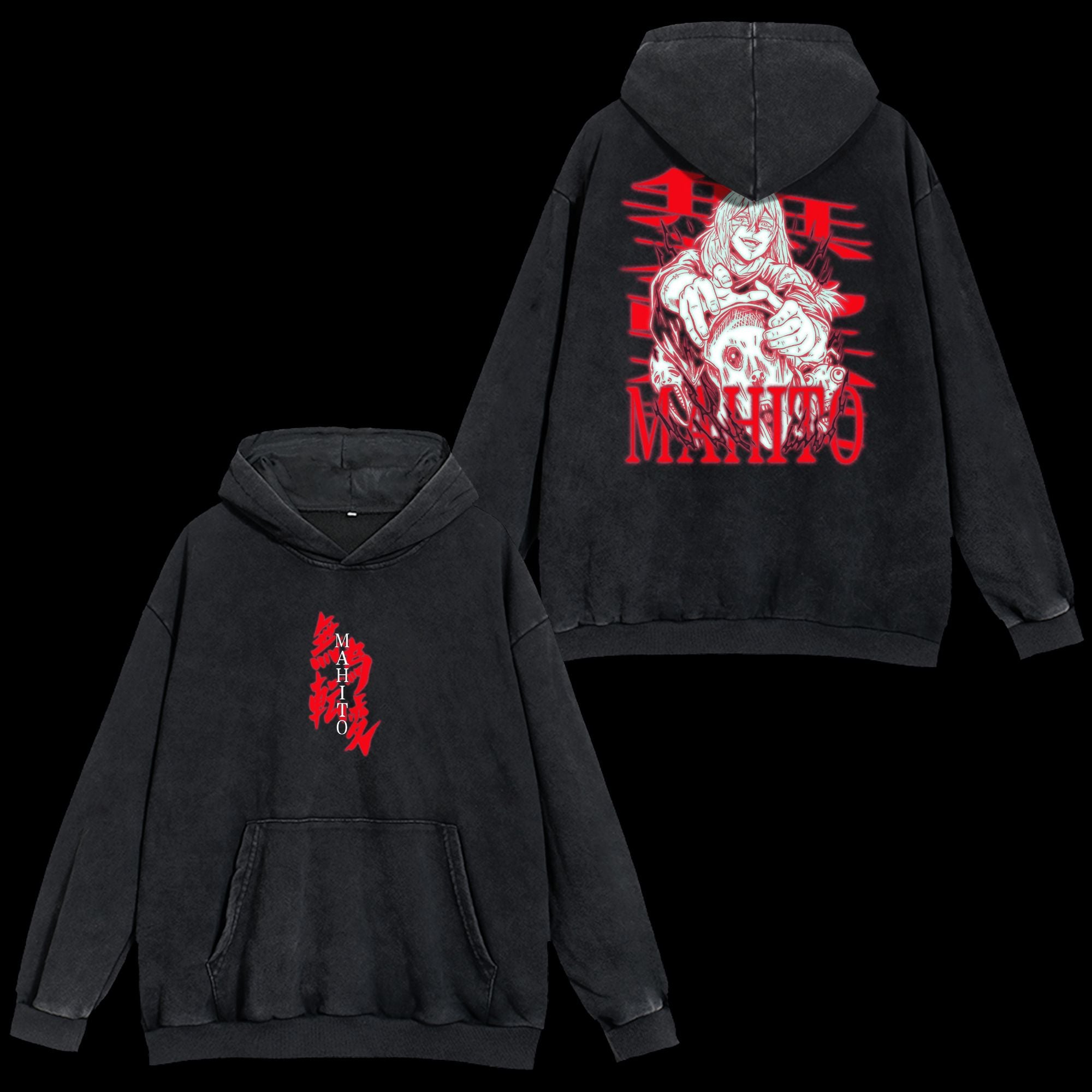 [VP] Mahito Vintage Washed Hoodie | JujutsuKaisen