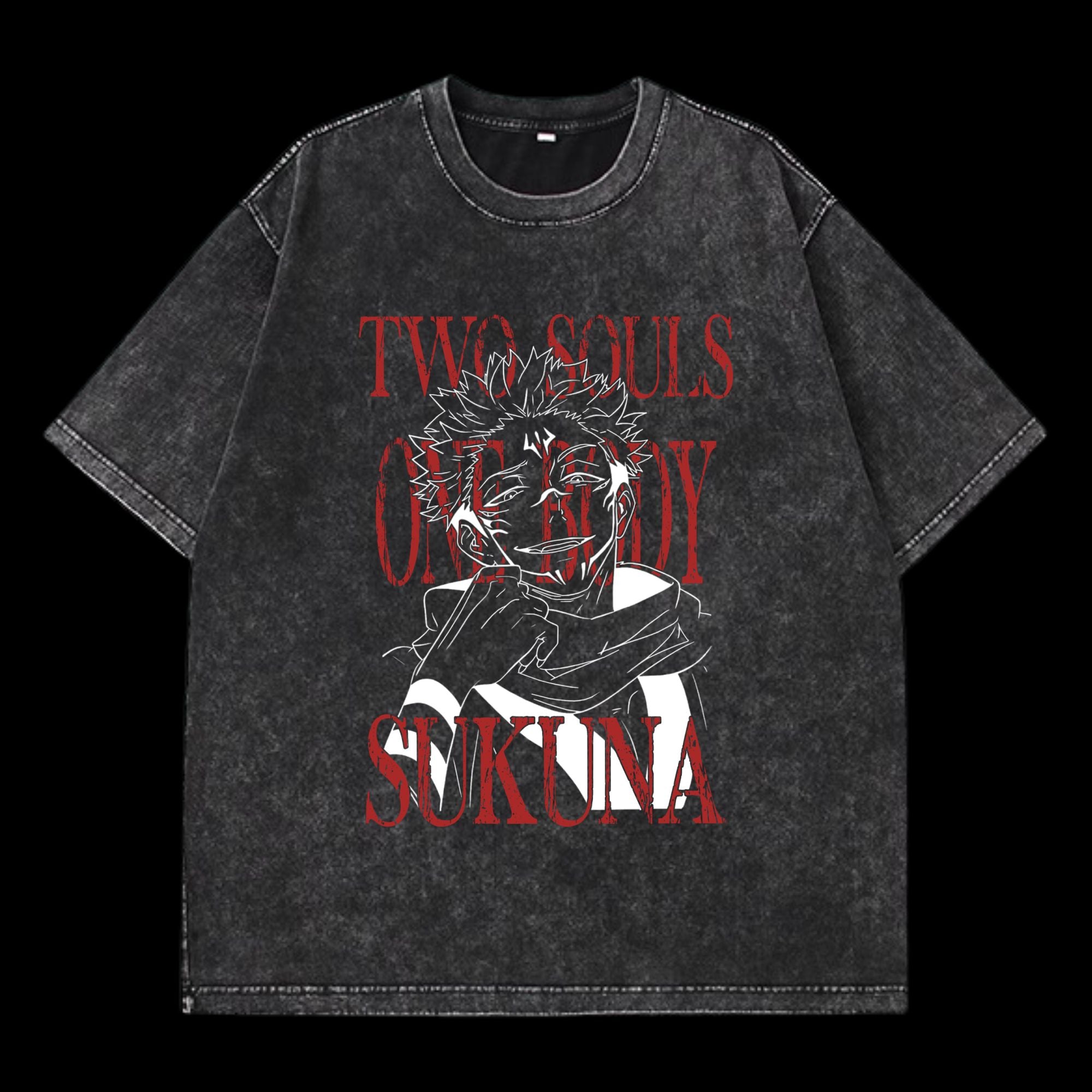 Sukuna Washed T-Shirt featuring Yuji Itadori from Jujutsu Kaisen