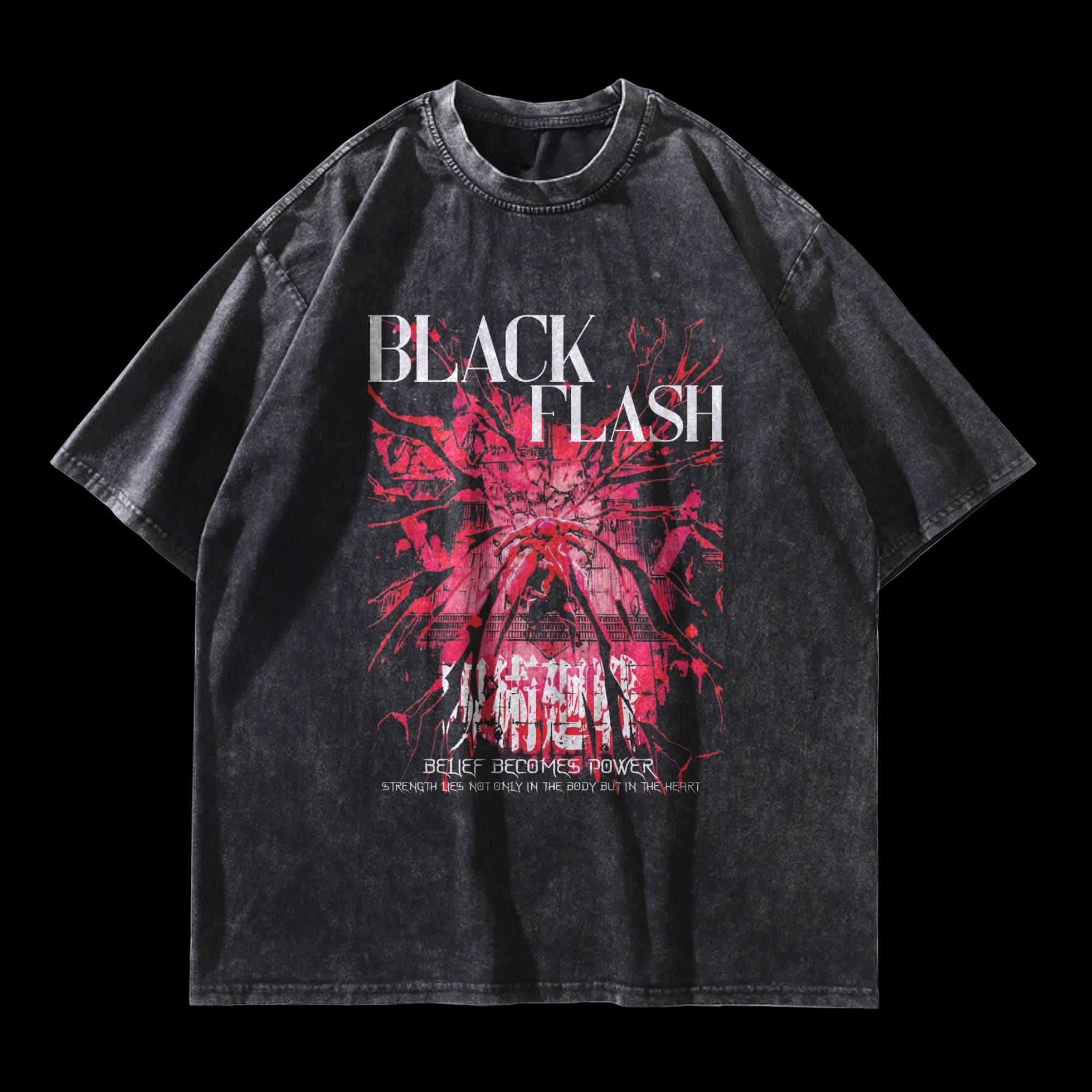 Jujutsu Kaisen Black Flash Vintage Washed Tee