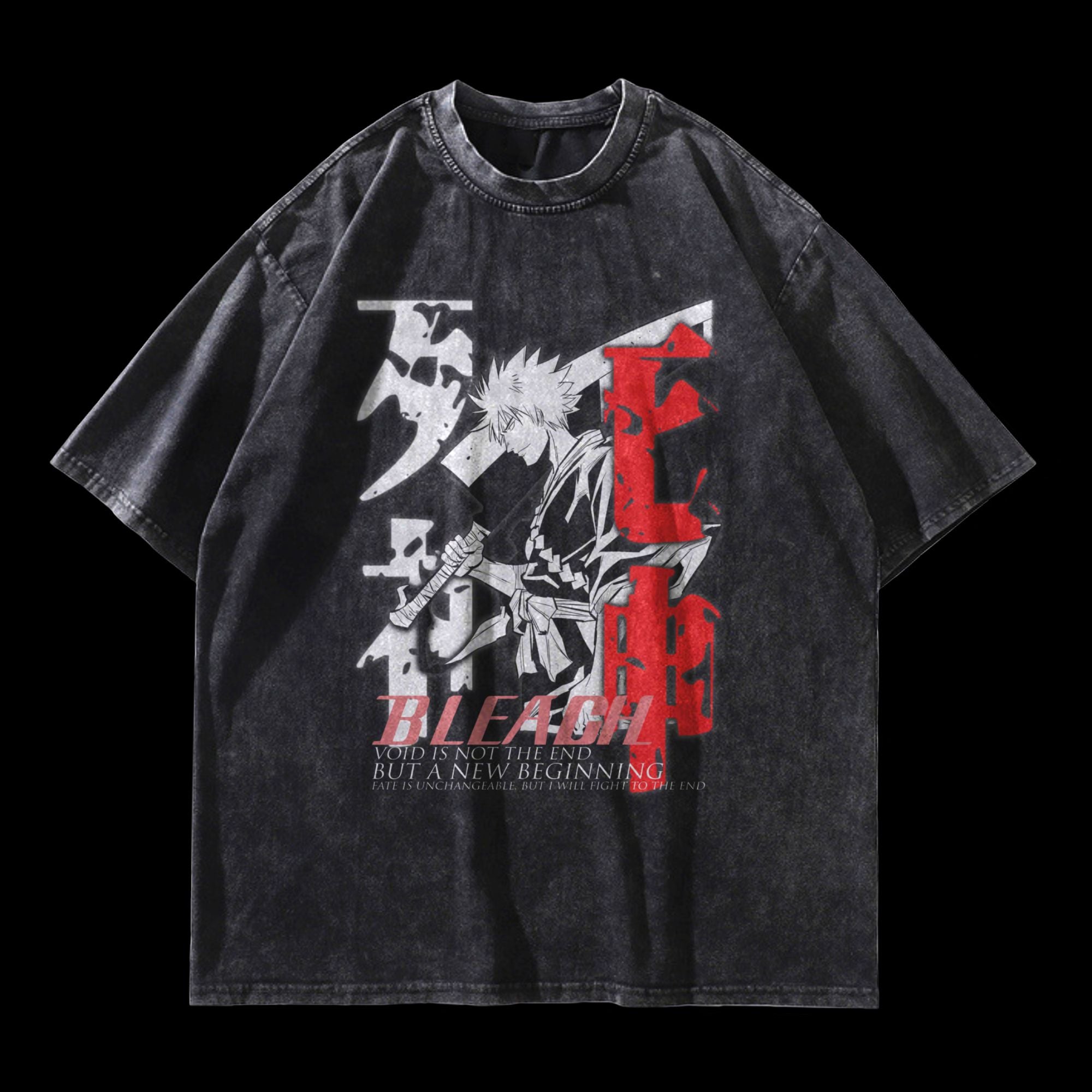 Ichigo Kurosaki Vintage Washed T-Shirt Bleach