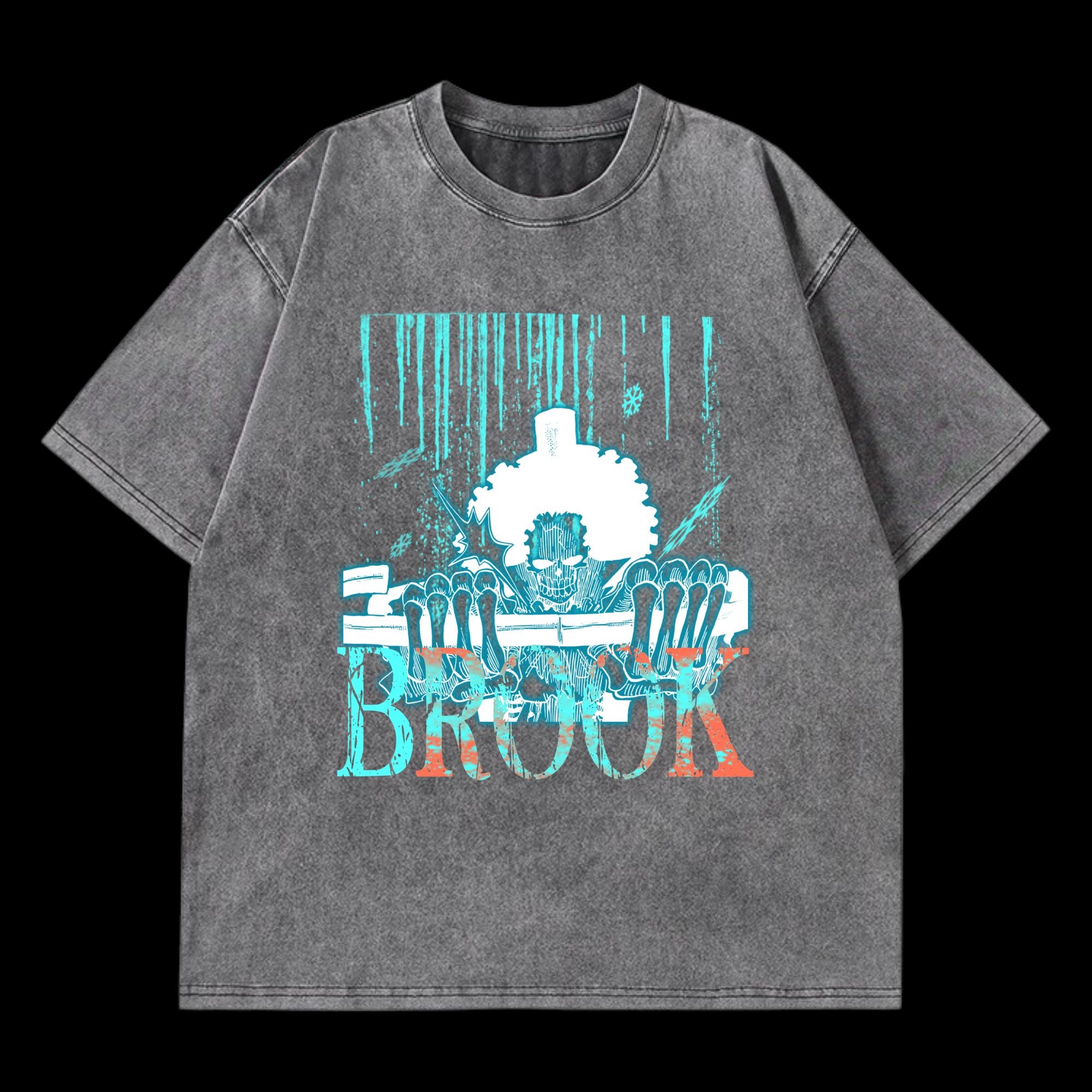 Front view of Brook Washed T-Shirt from One Piece, featuring vintage washed design.