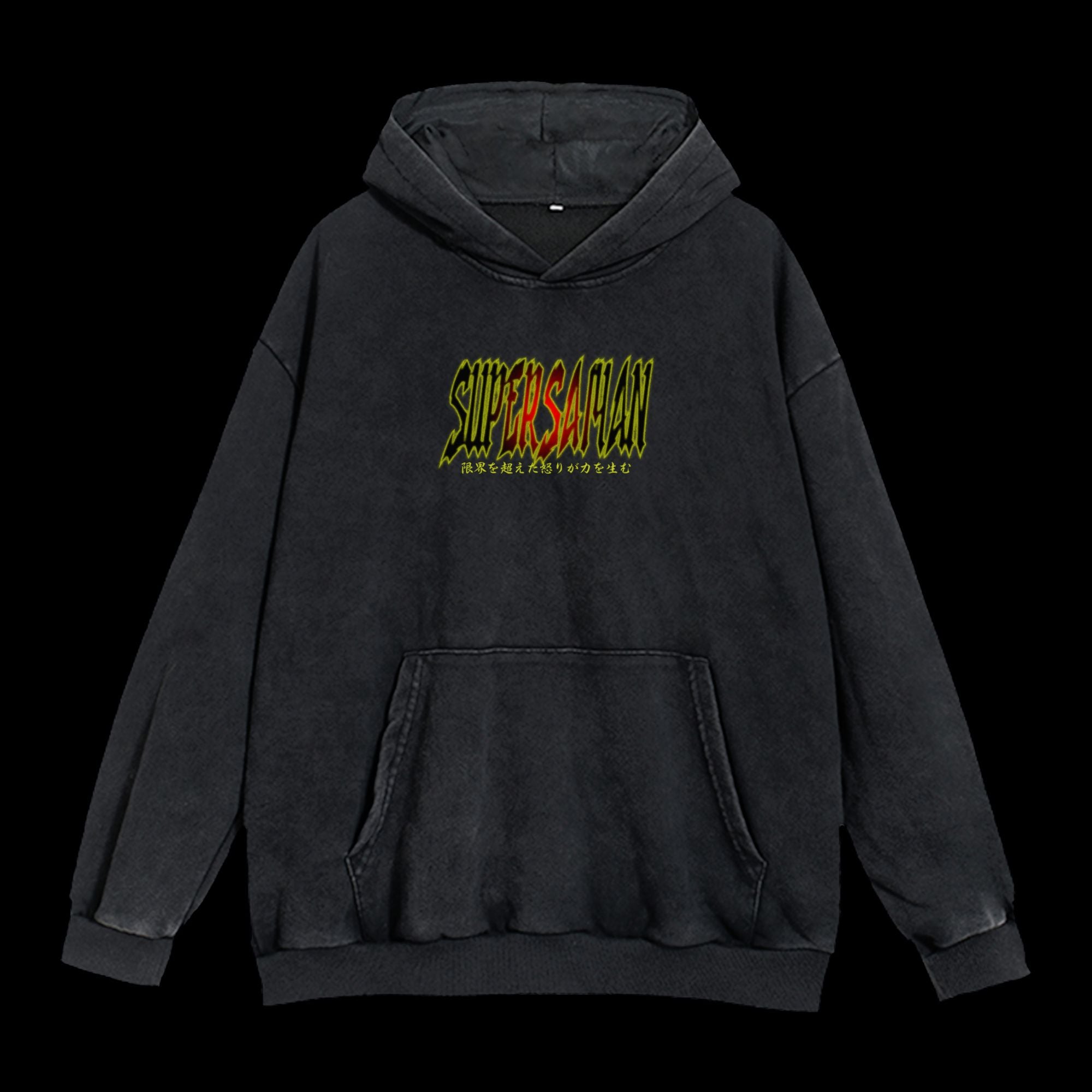 Goku Super Saiyan Vintage Washed Hoodie front view