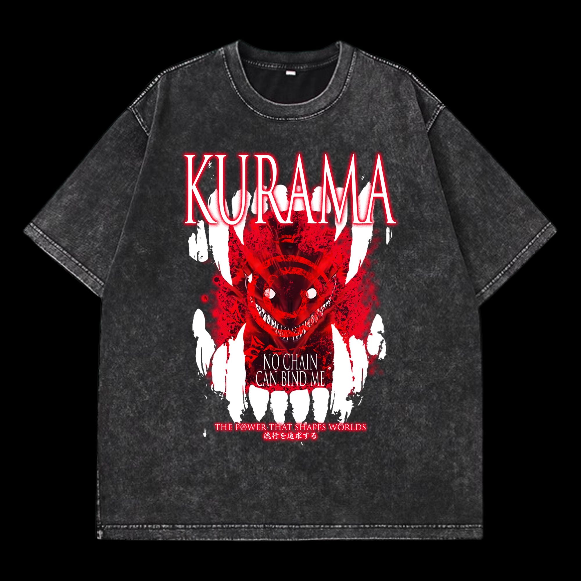 Naruto Kurama Vintage Washed T-Shirt – Nine-Tails Design