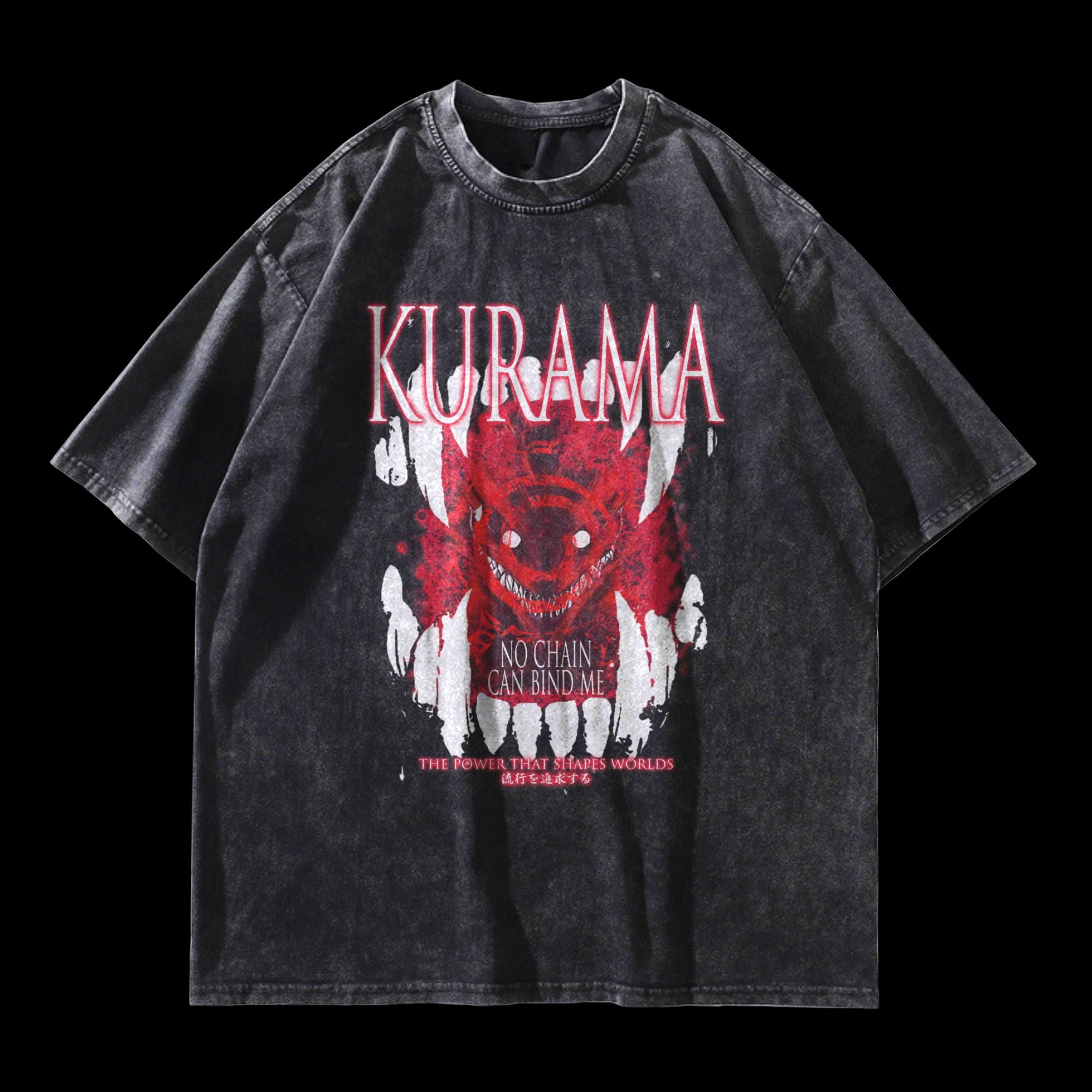 Naruto Kurama Vintage Washed T-Shirt – Nine-Tails Design