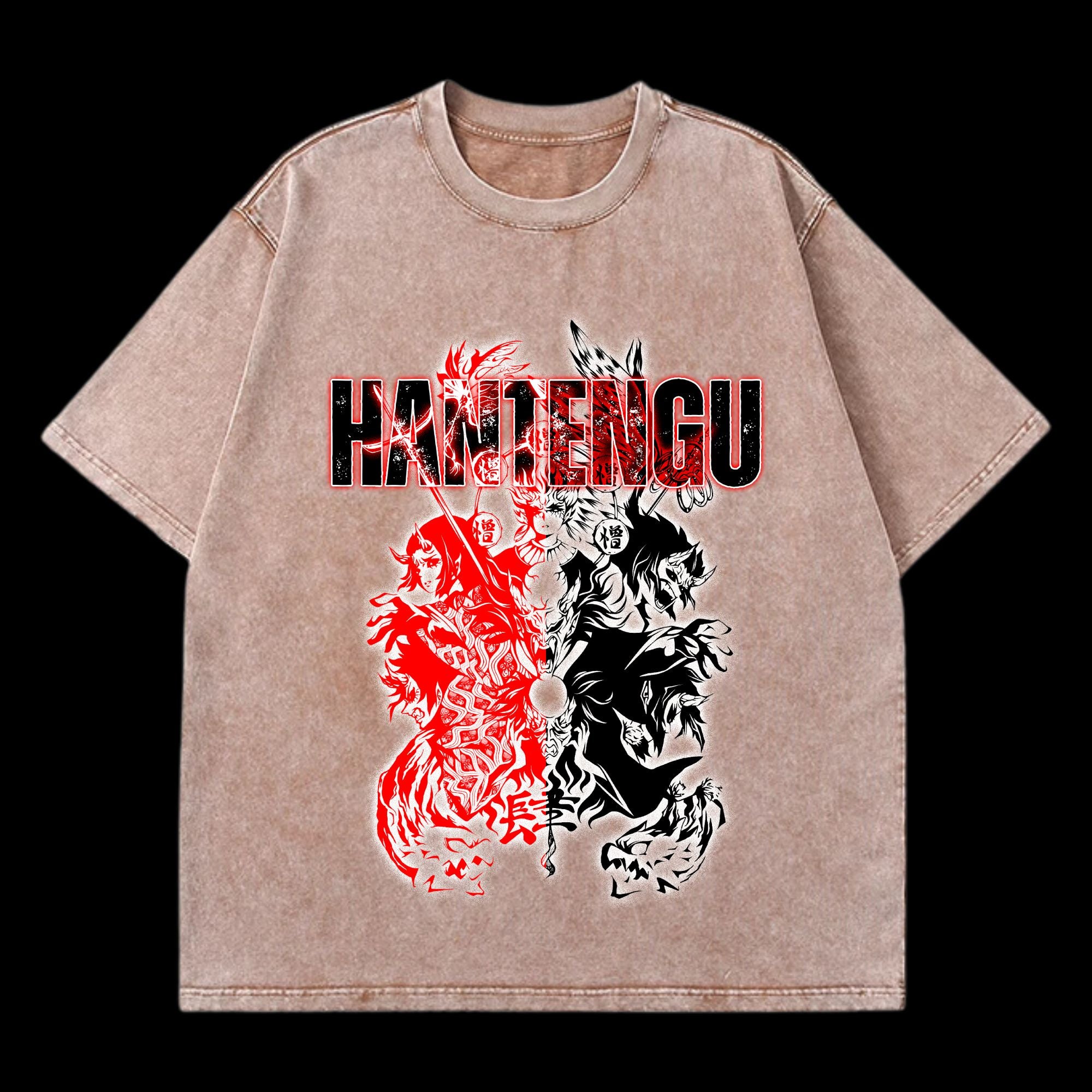 Hantengu Washed T-Shirt featuring Hantengu from Demon Slayer