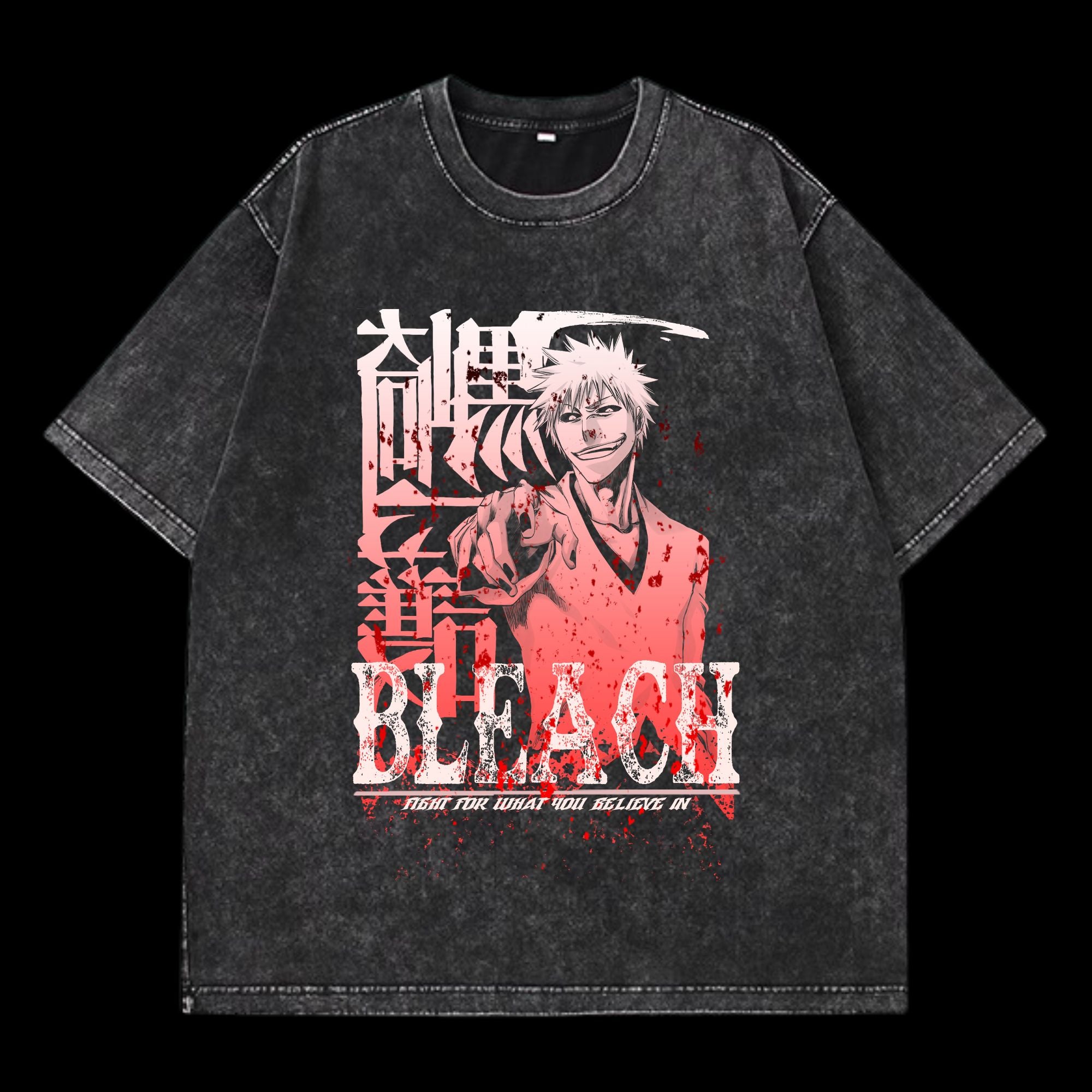 Kurosaki Ichigo Washed T-Shirt featuring Ichigo Kurosaki from Bleach