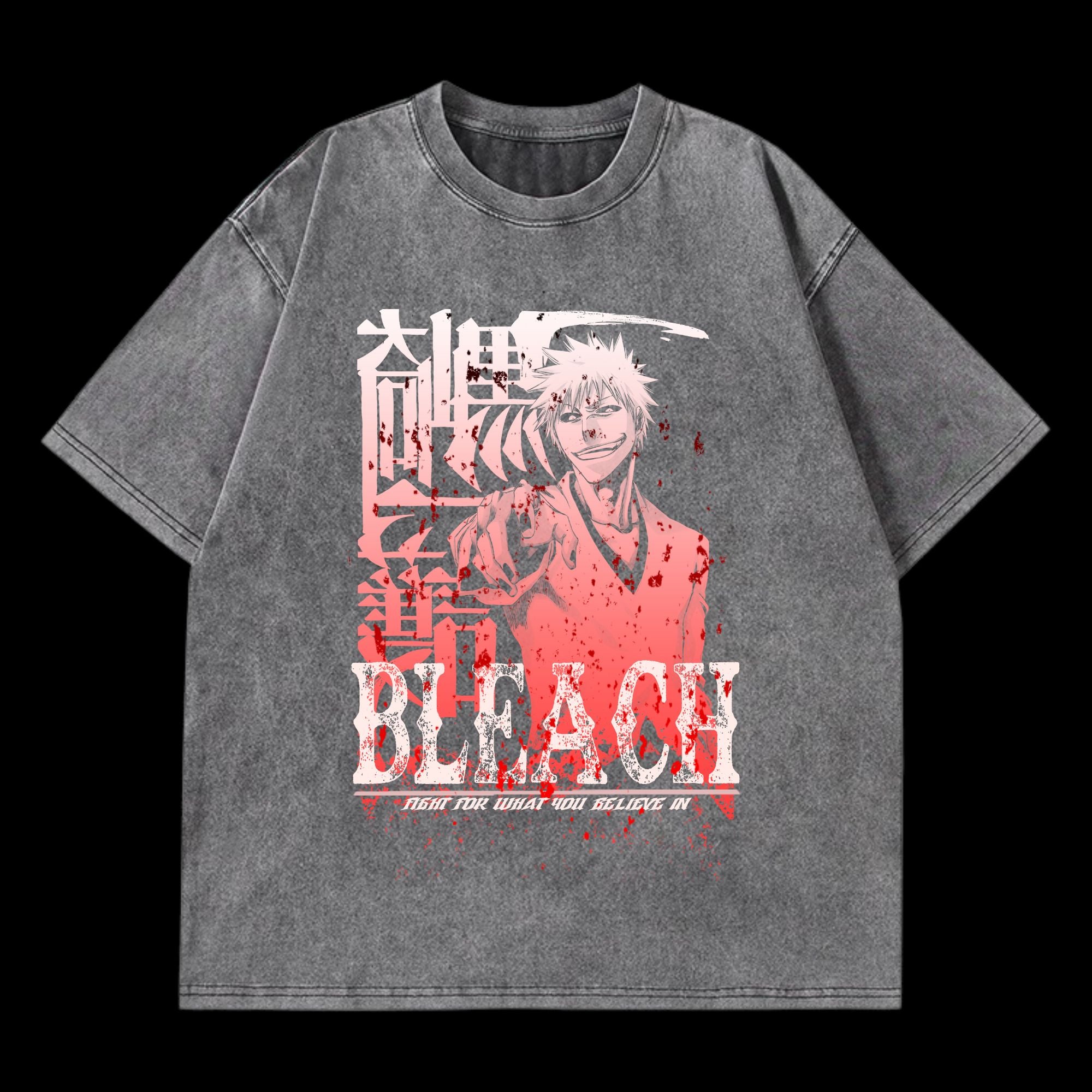 Kurosaki Ichigo Washed T-Shirt featuring Ichigo Kurosaki from Bleach