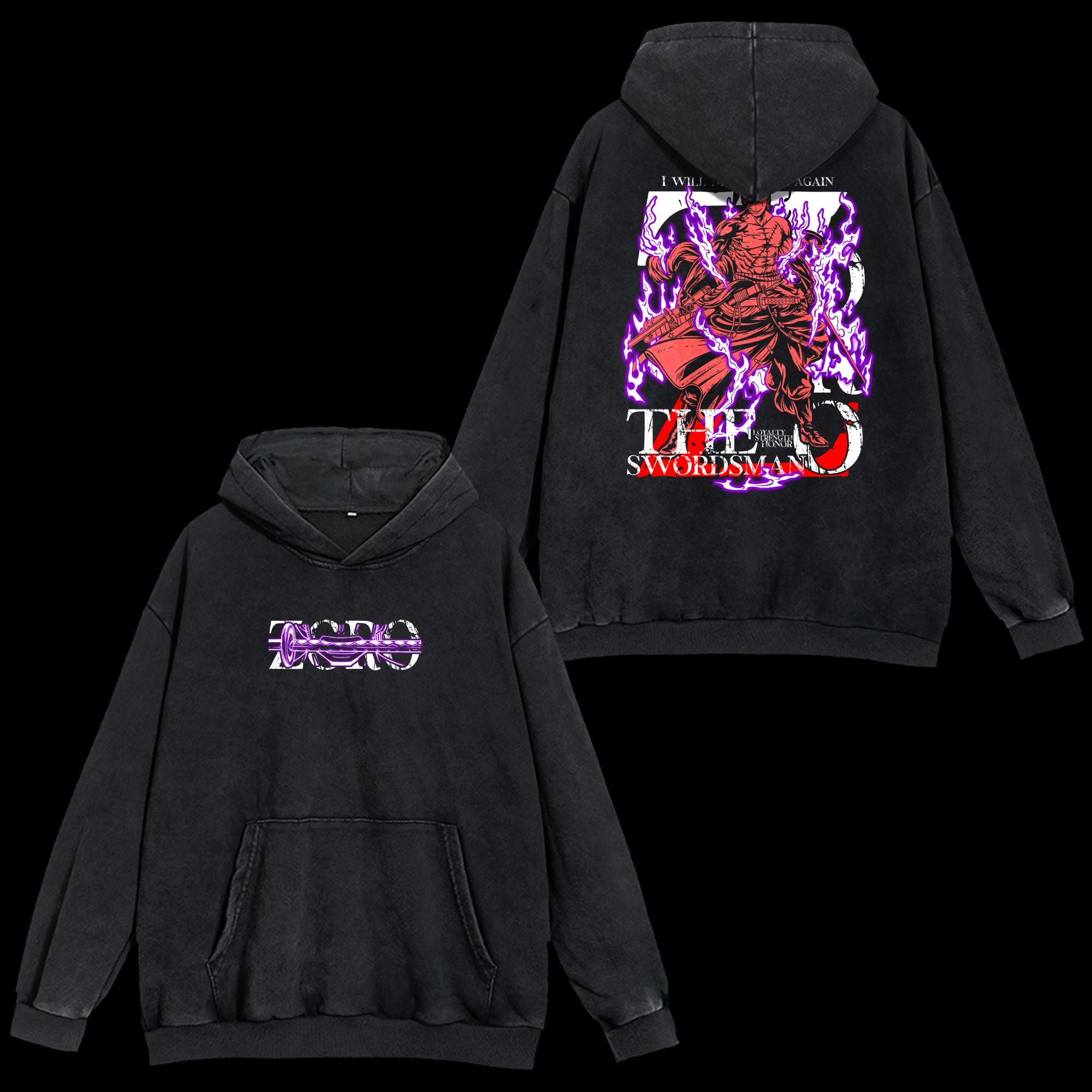 Zoro Asura Hoodie featuring Roronoa Zoro in Asura form from OnePiece