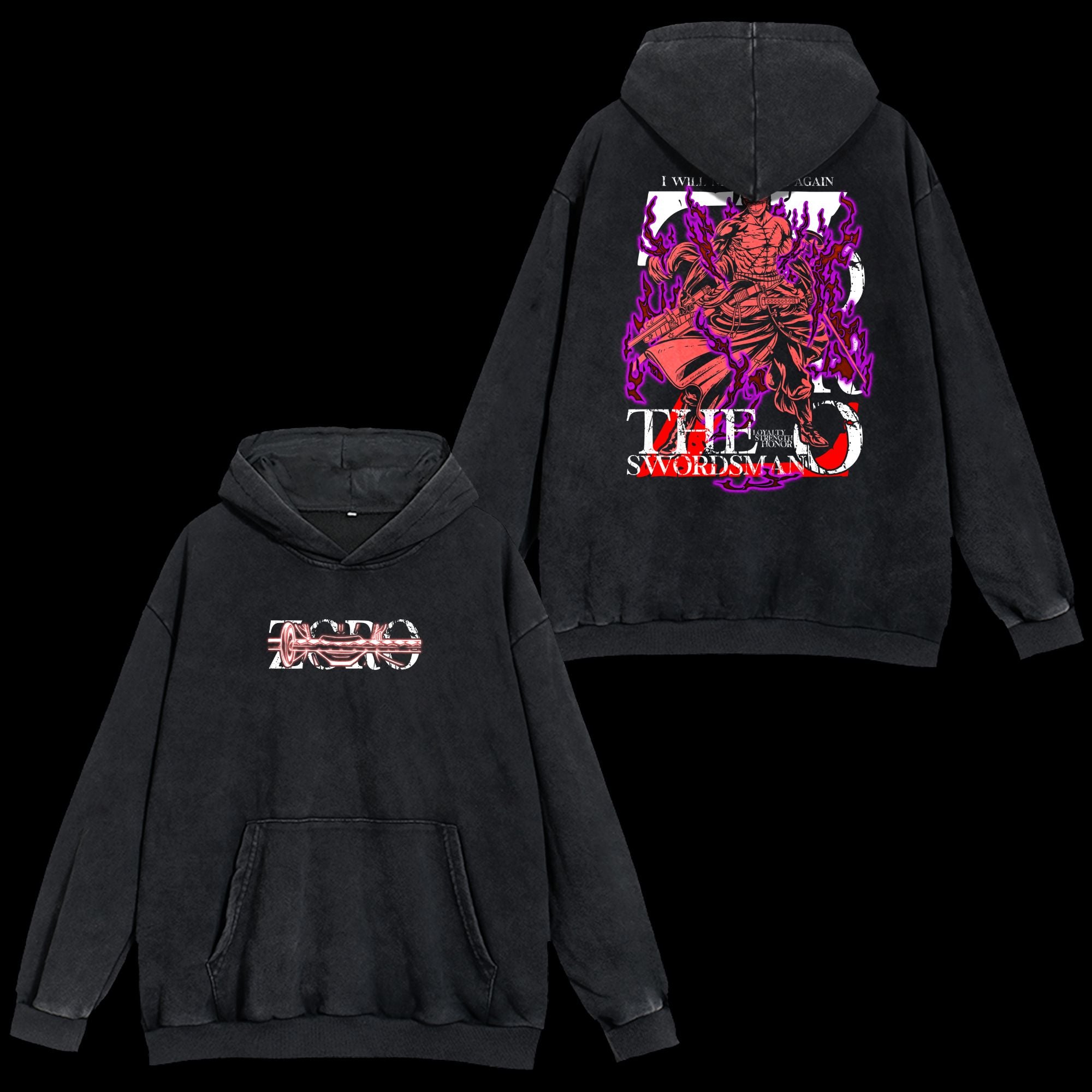 Zoro Asura Hoodie featuring Roronoa Zoro in Asura form from OnePiece