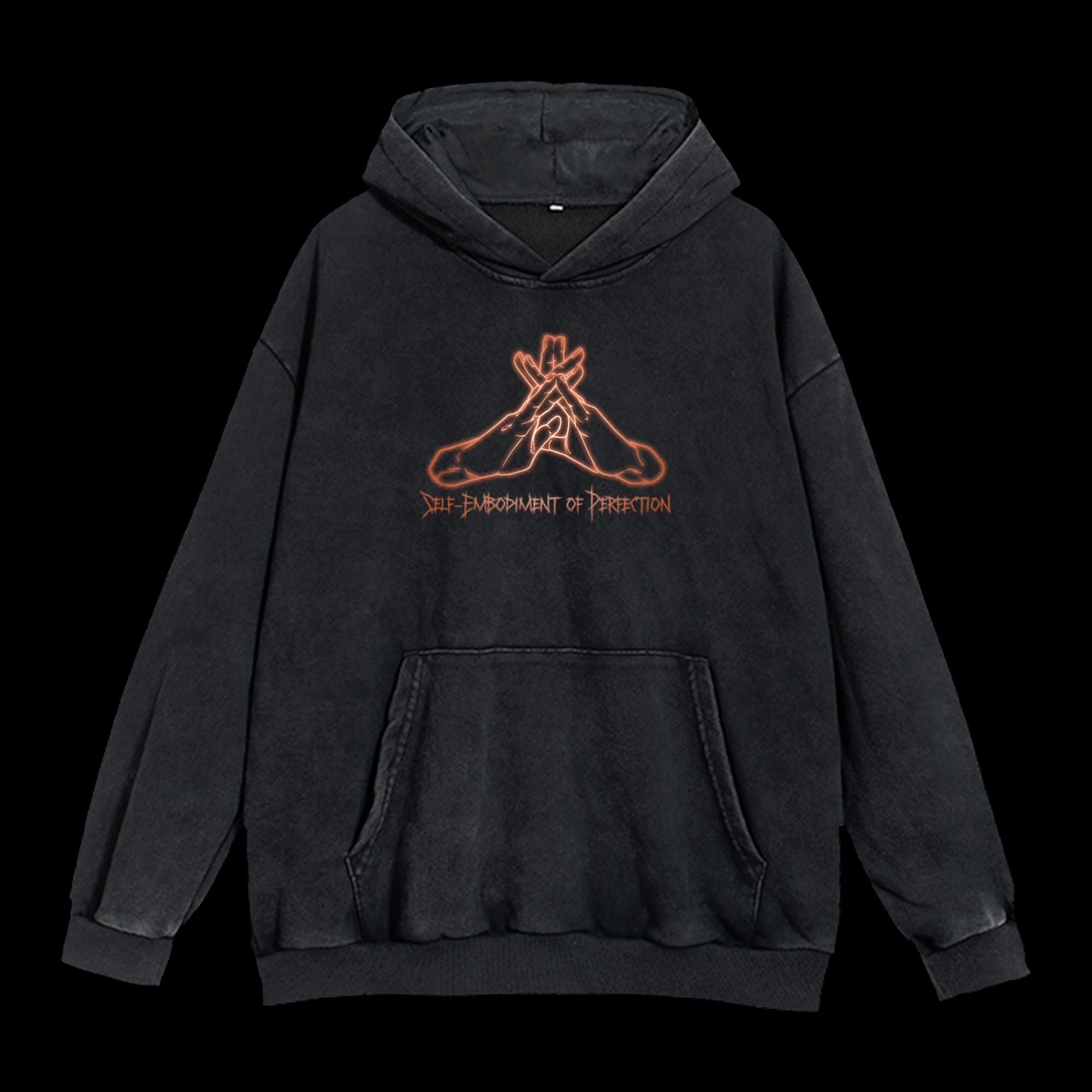 Self Embodiment of Perfection Vintage Washed Hoodie featuring Jujutsu Kaisen design