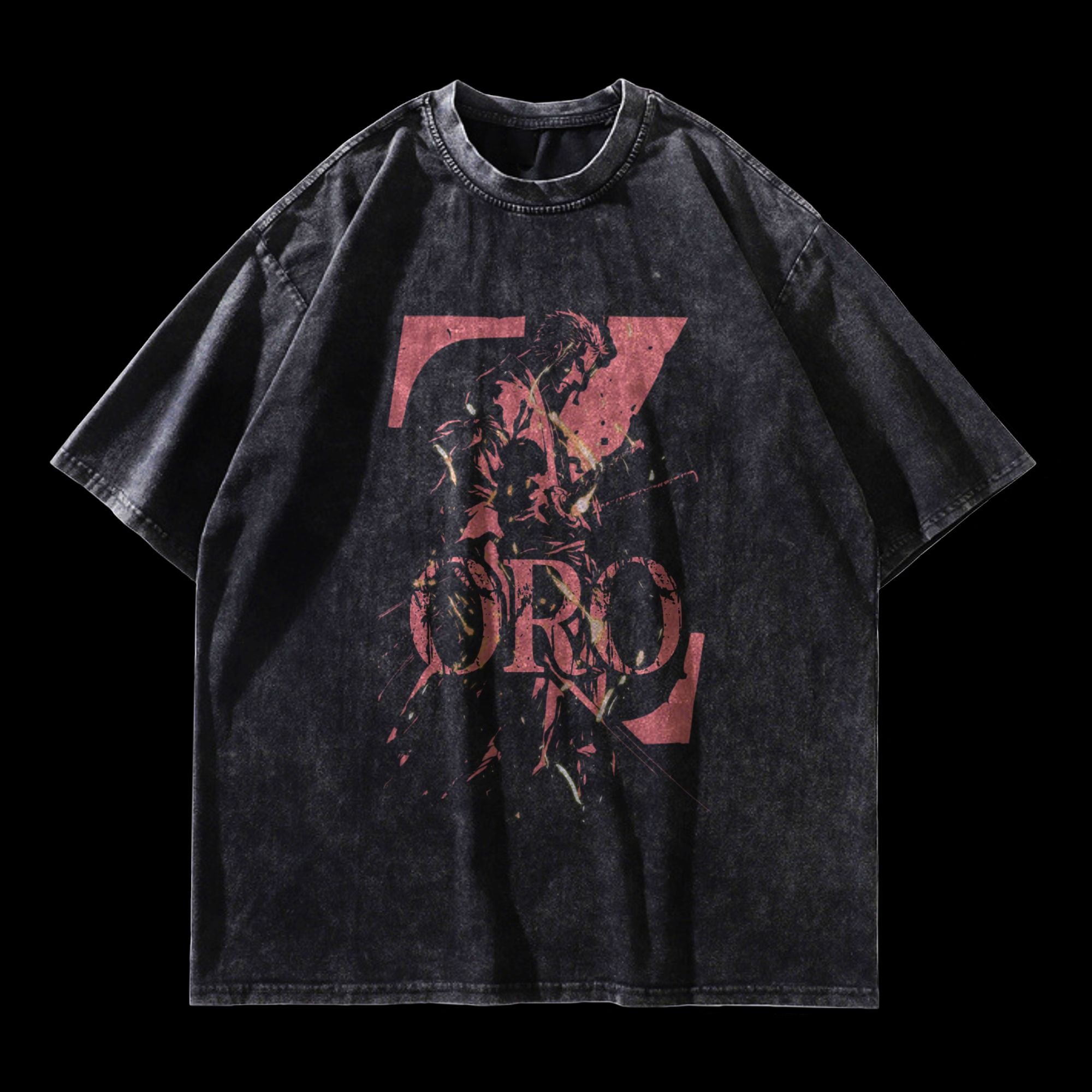 Solo Zoro Washed T-Shirt featuring Roronoa Zoro from OnePiece