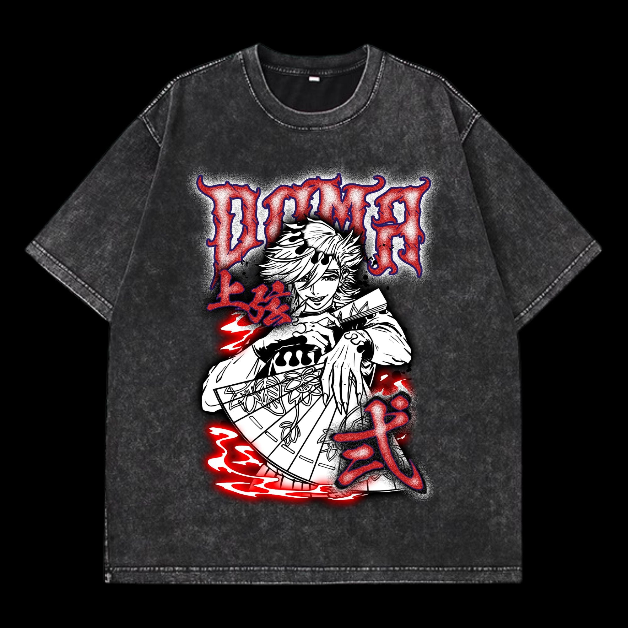 Doma Washed T-Shirt featuring Doma from Demon Slayer