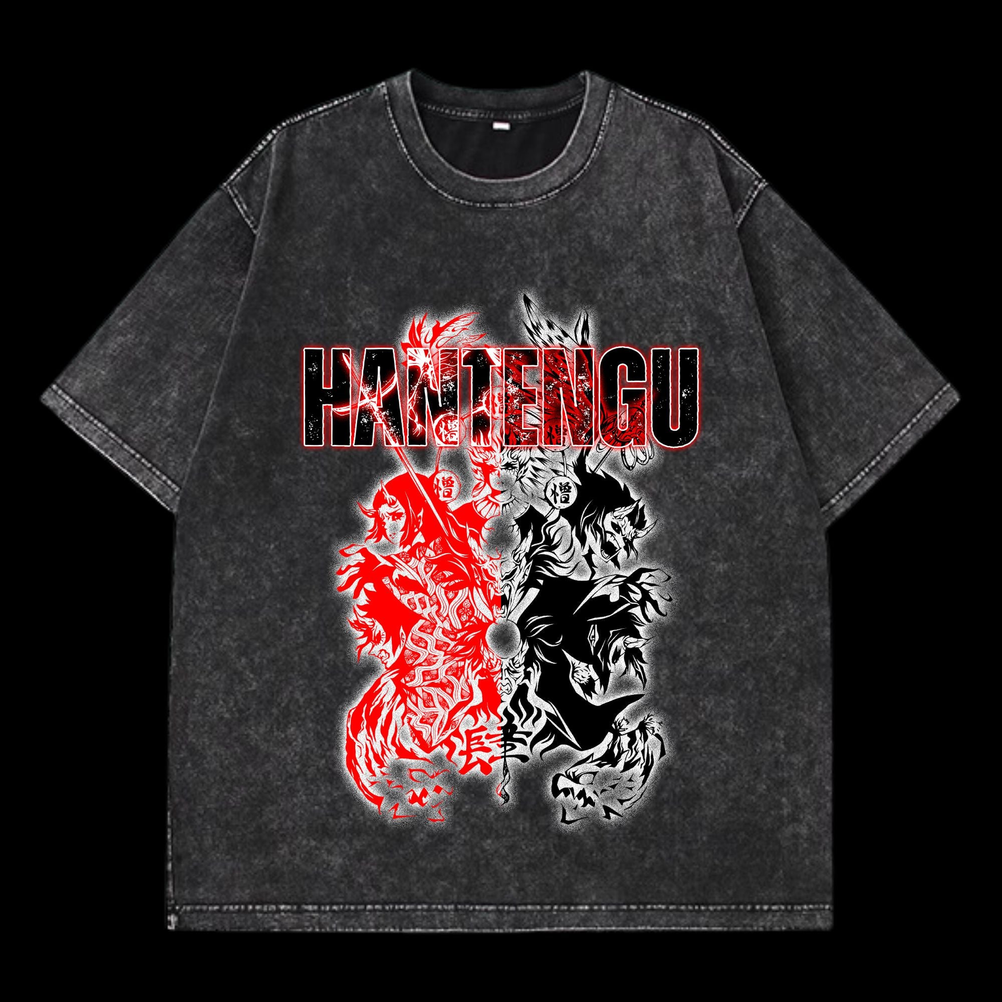 Hantengu Washed T-Shirt featuring Hantengu from Demon Slayer