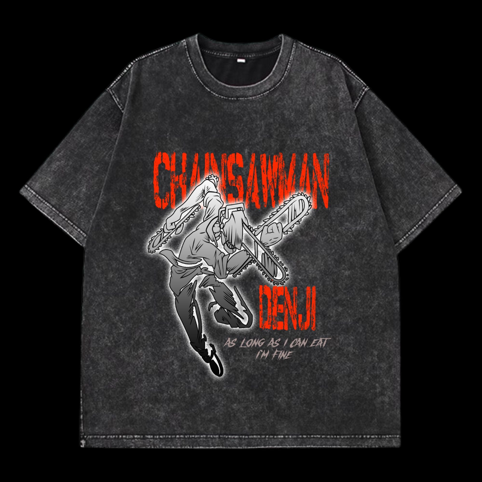 Denji Washed T-Shirt featuring Denji from ChainsawMan