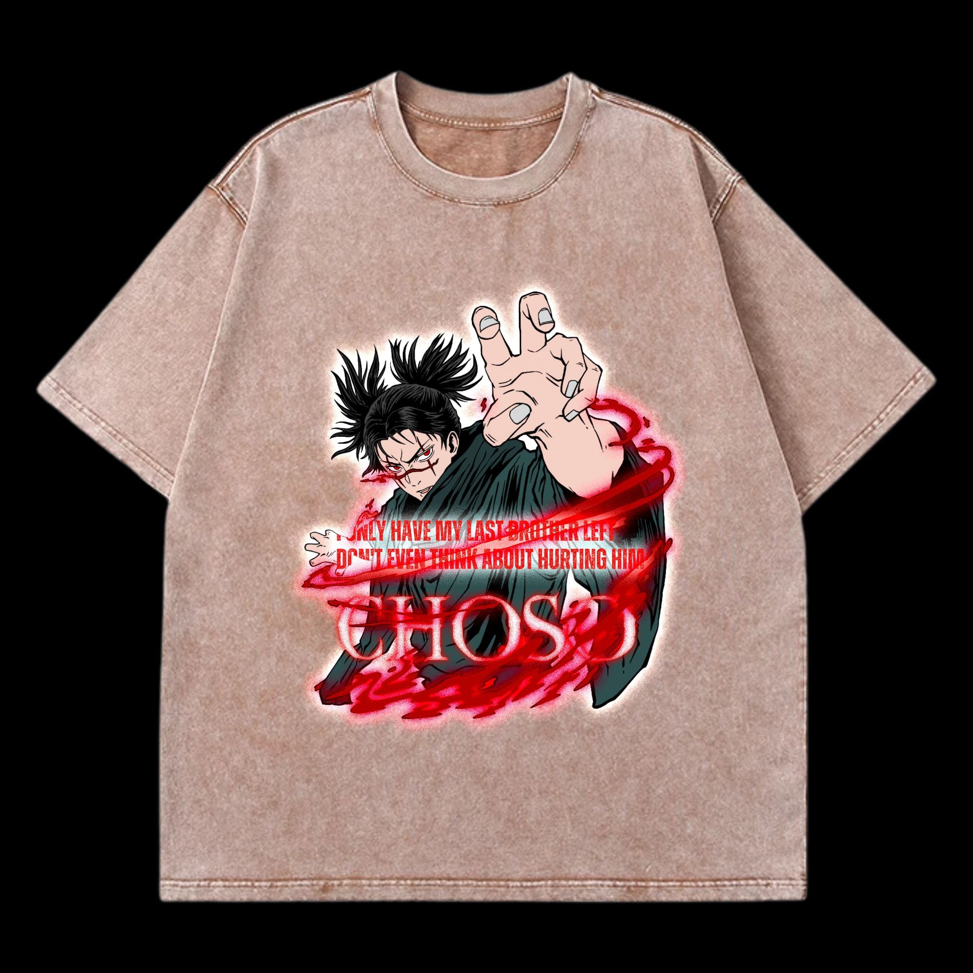 Choso V2 Washed T-Shirt featuring Choso from Jujutsu Kaisen