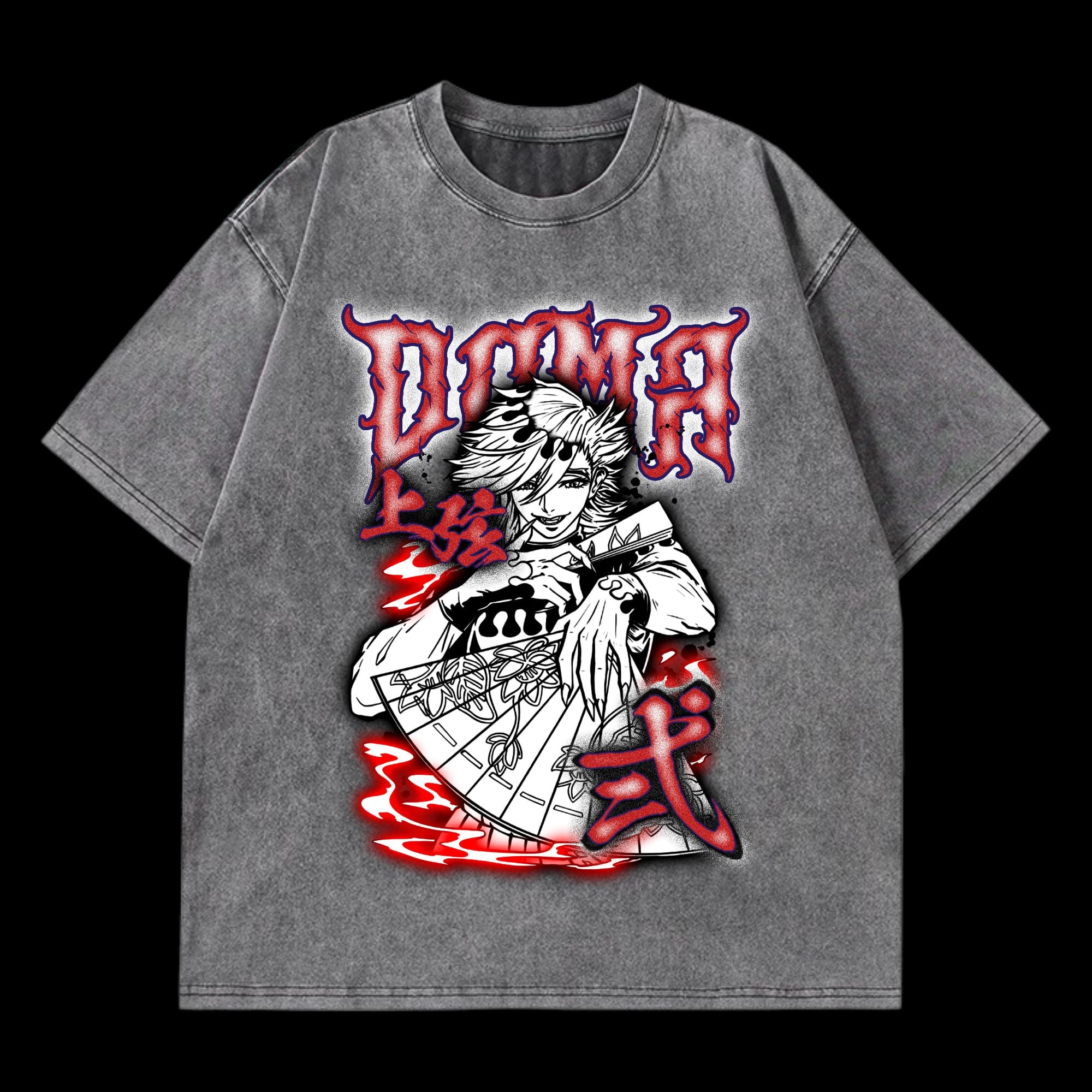 Doma Washed T-Shirt featuring Doma from Demon Slayer