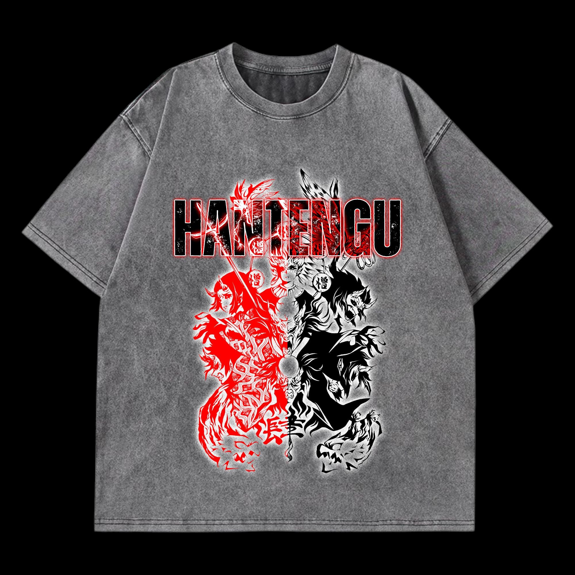 Hantengu Washed T-Shirt featuring Hantengu from Demon Slayer