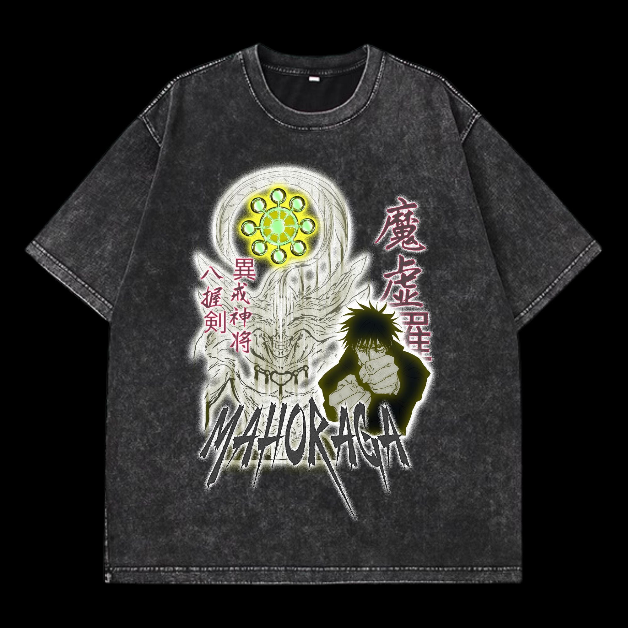 Mahoraga Washed T-Shirt featuring Mahoraga from Jujutsu Kaisen