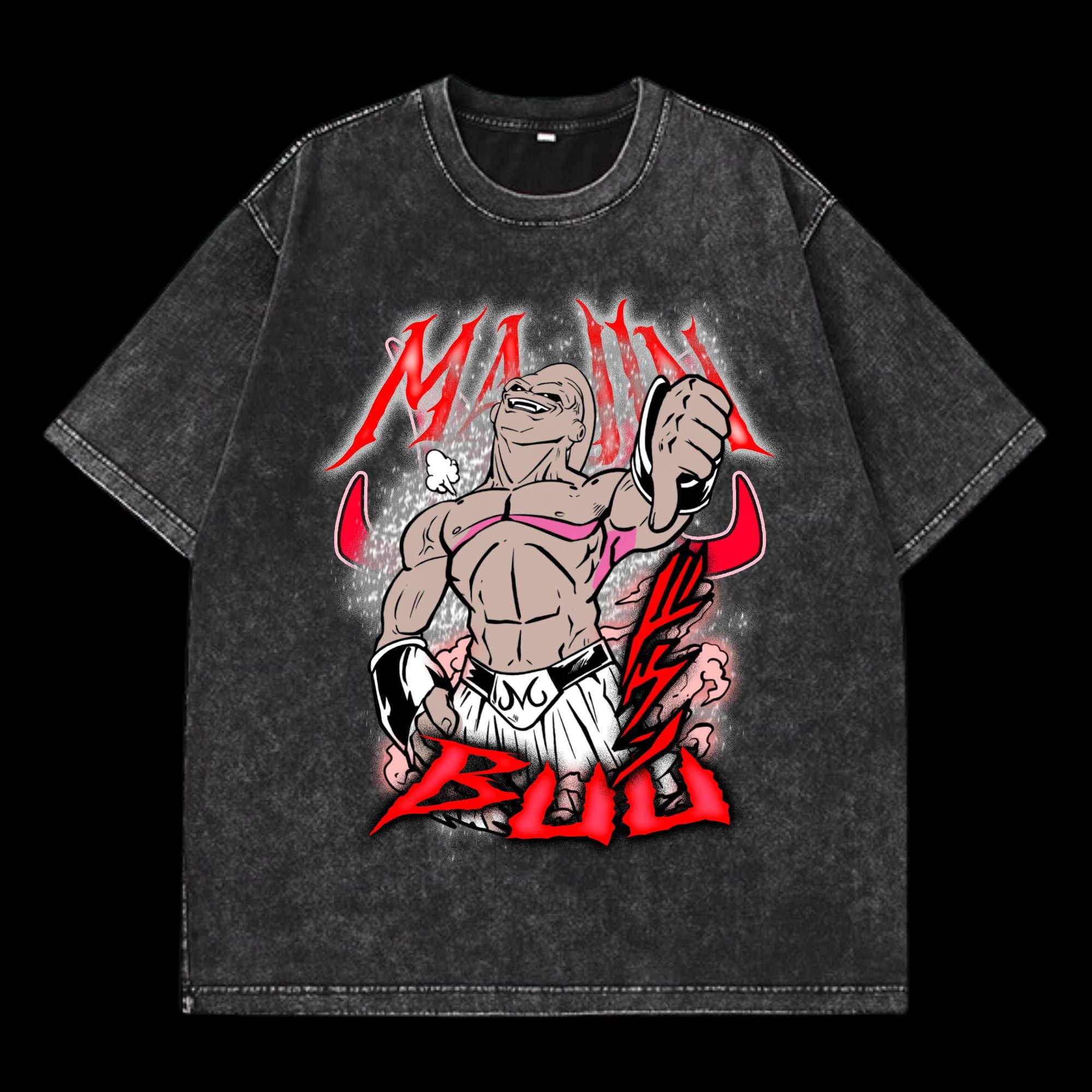 Majin Buu Washed T-Shirt featuring Majin Buu from DragonBall