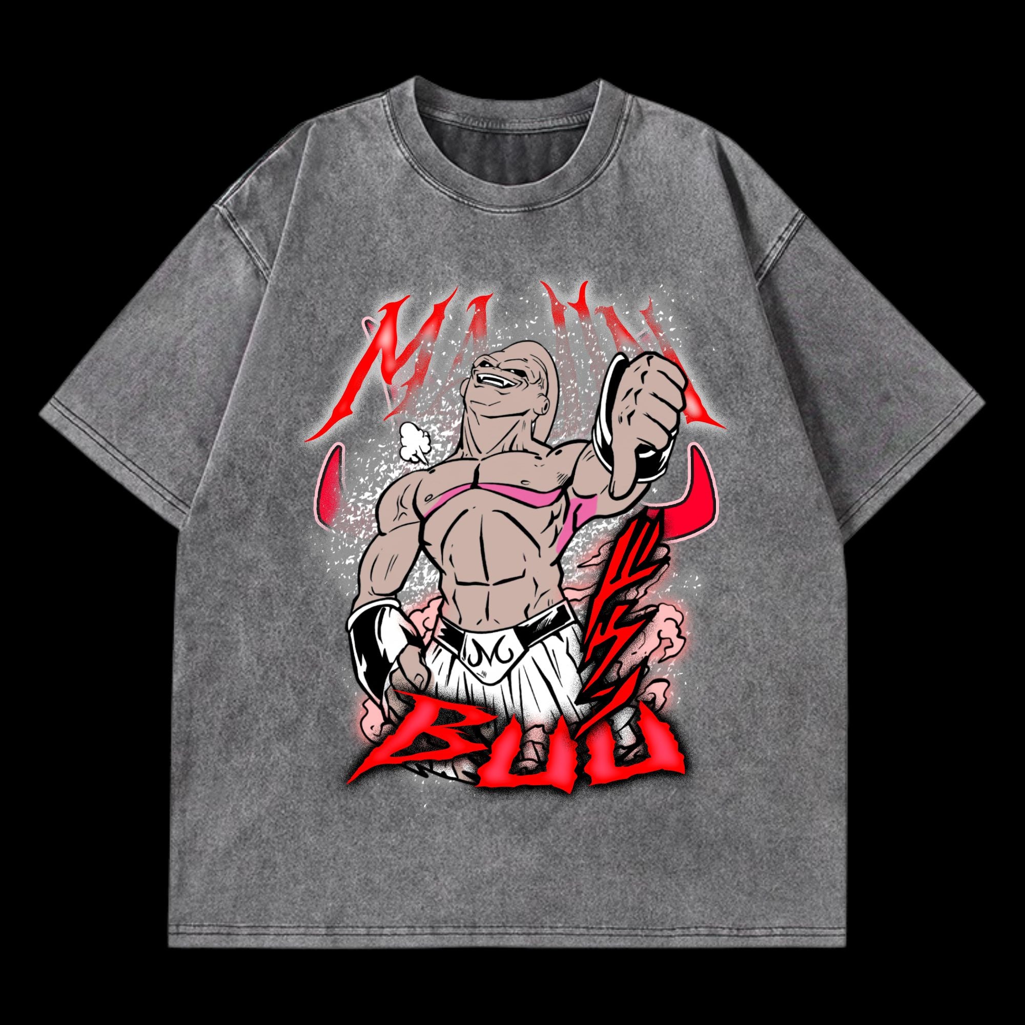 Majin Buu Washed T-Shirt featuring Majin Buu from DragonBall