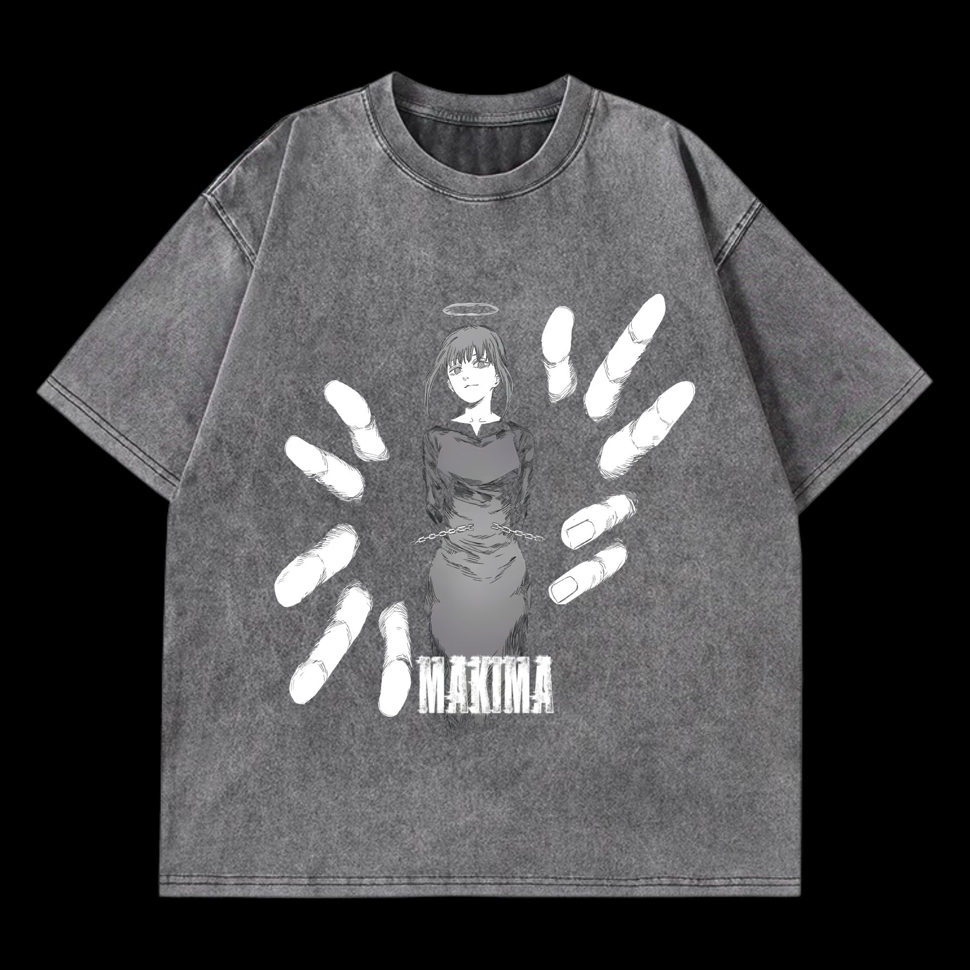 Makima Washed T-Shirt featuring Makima from ChainsawMan