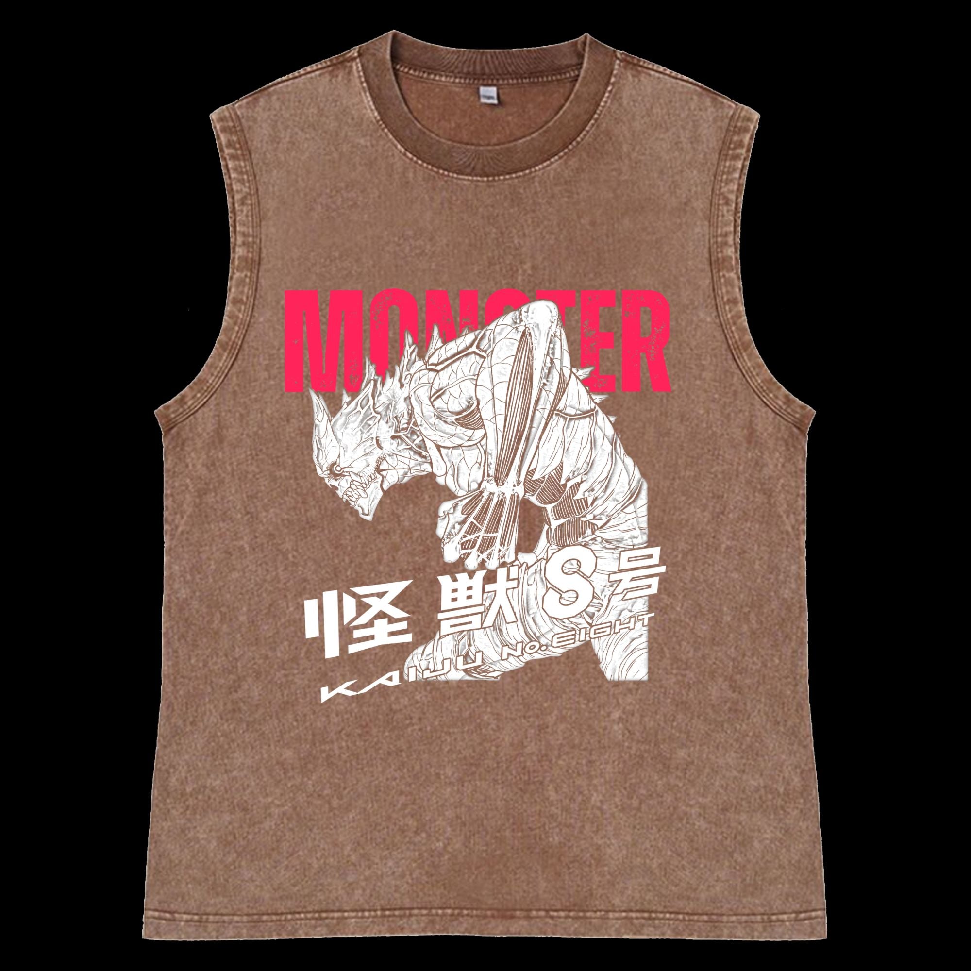 Kafka Hibino Vintage Washed TankTop front view - Monster 8 limited edition