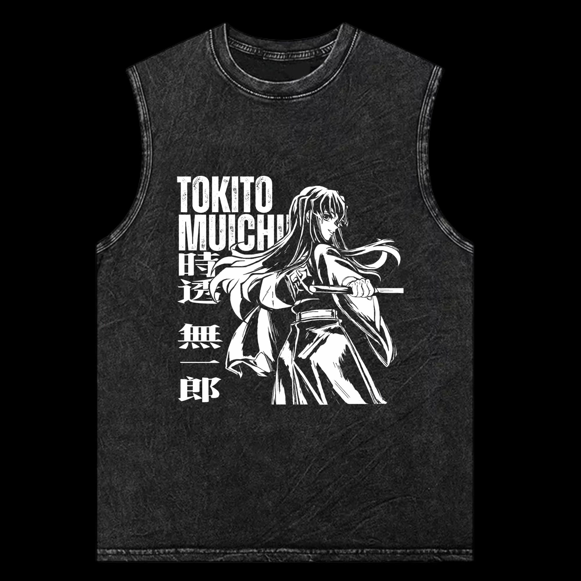 Muichiro Tokito Washed TankTop Front View