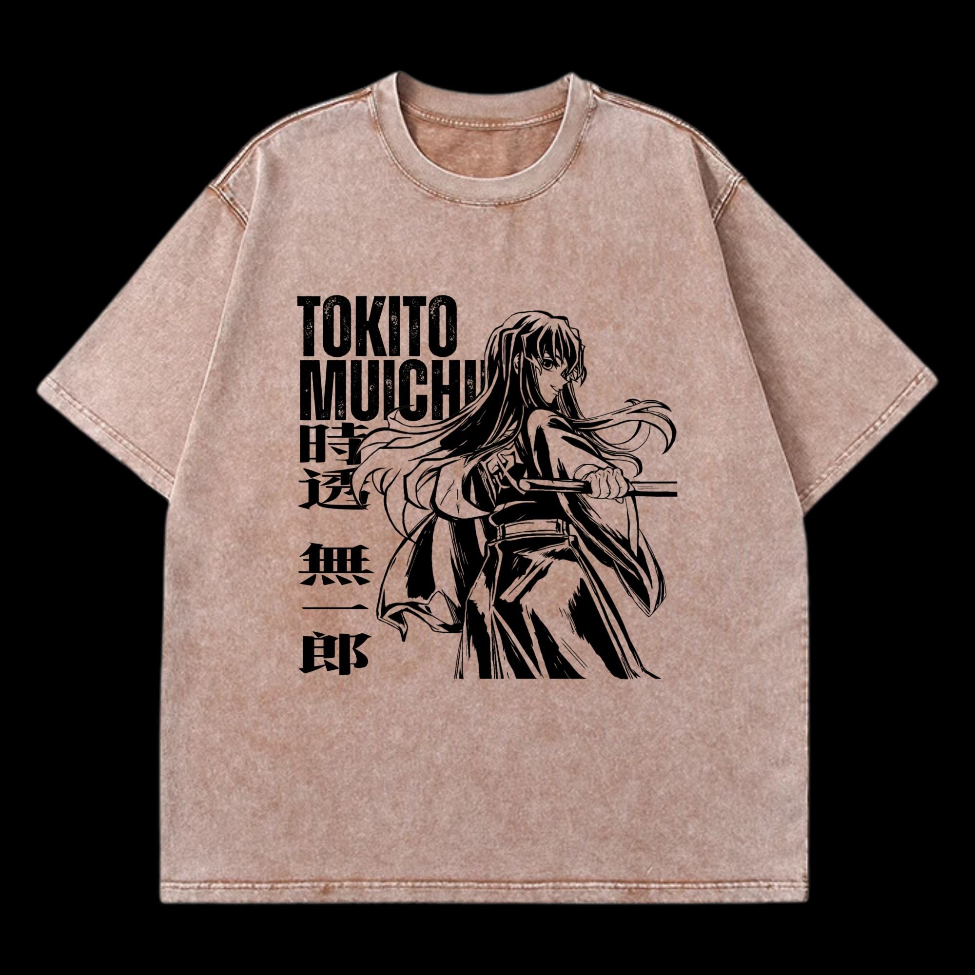 Muichiro Tokito Washed T-Shirt | Demon Slayer Vintage Clothing