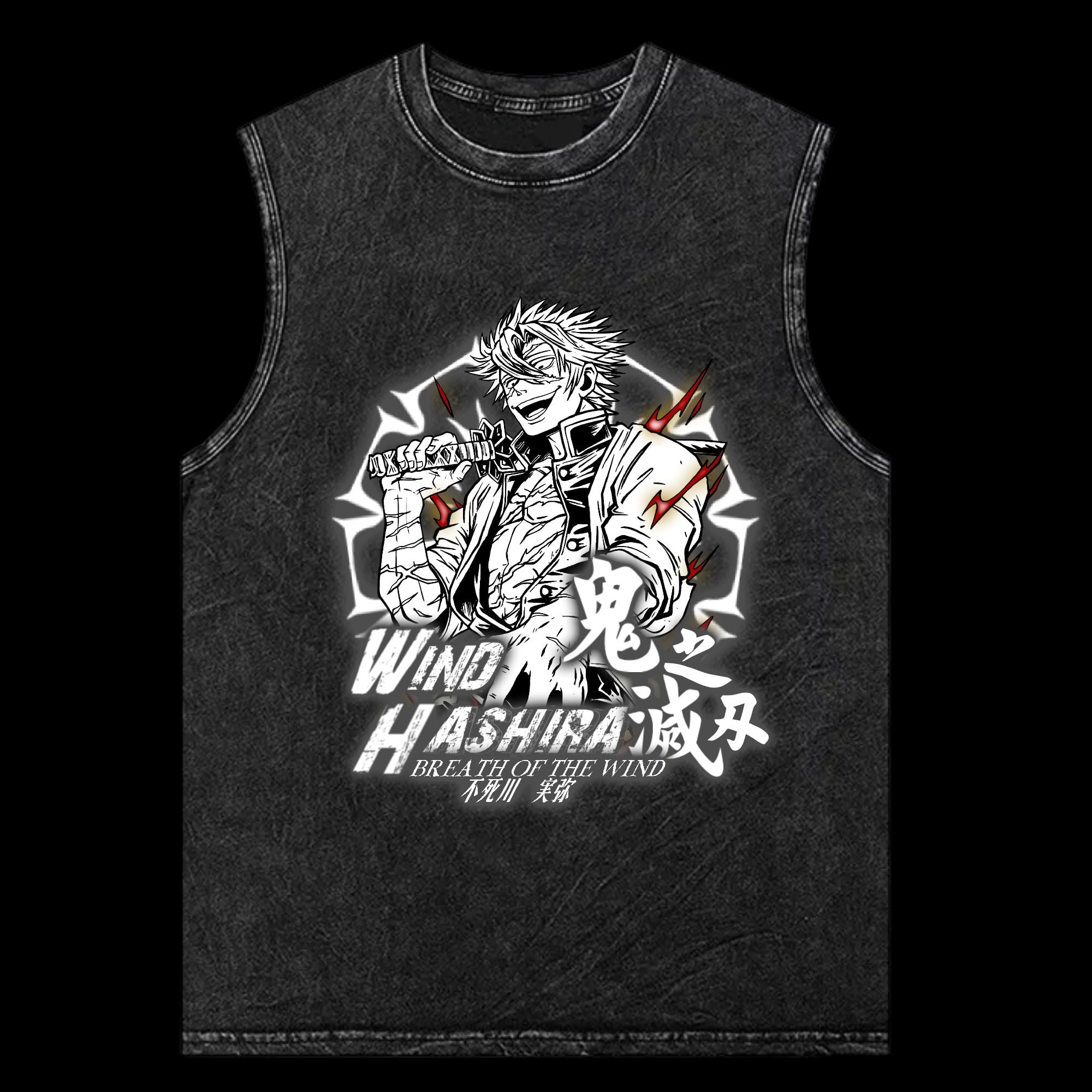 [VP] Sanemi Shinazugawa Vintage Tank Top | DemonSlayer